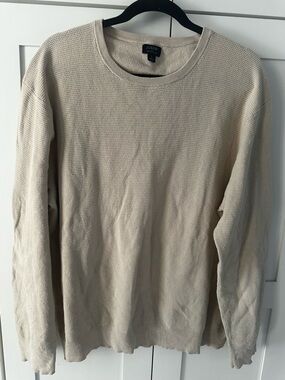 J. Crew Men's Beige/Cream Crewneck Sweater